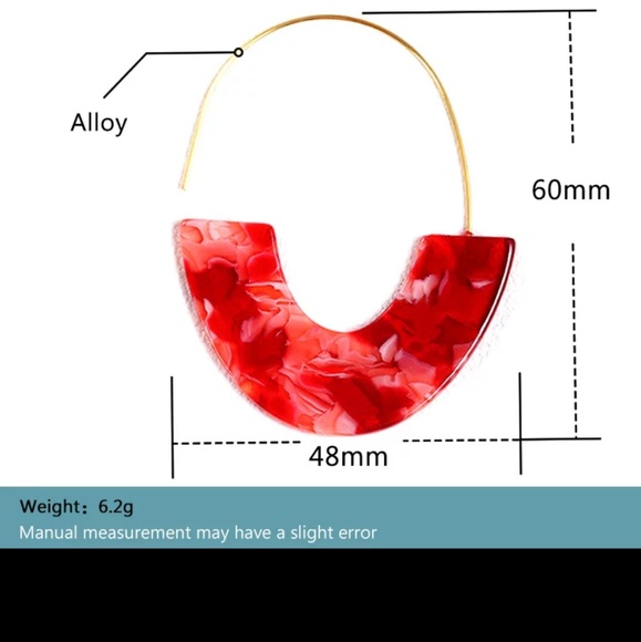 🌟Host Pick🌟Multi Color Acrylic Hook Earrings - Picture 7 of 7